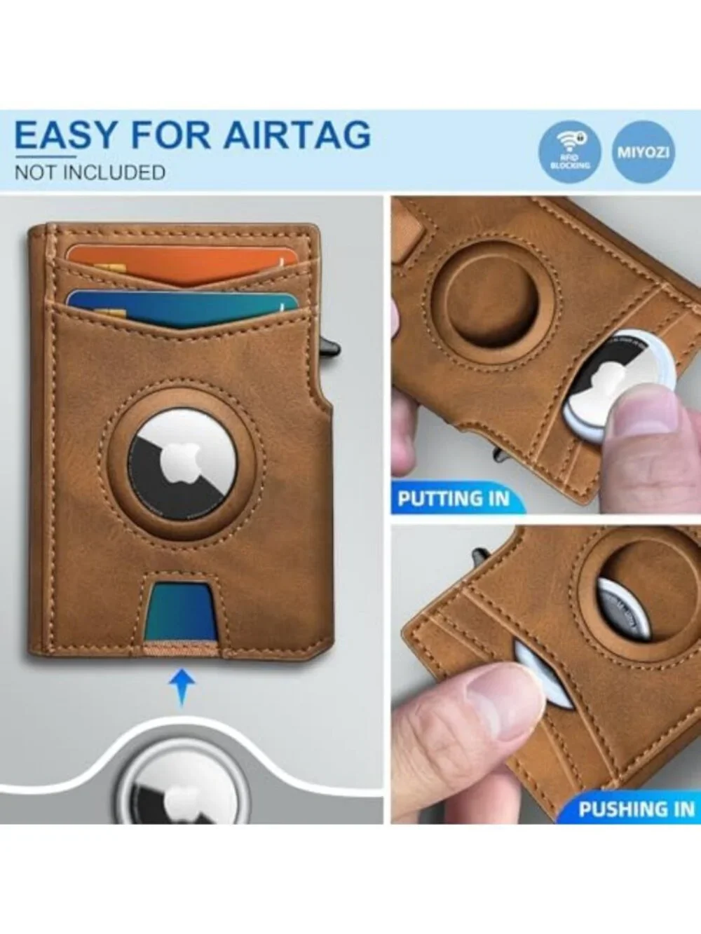 Slim RFID Blocking Wallet with Money Clip, Pop-Up Card Holder, Gift Box Included